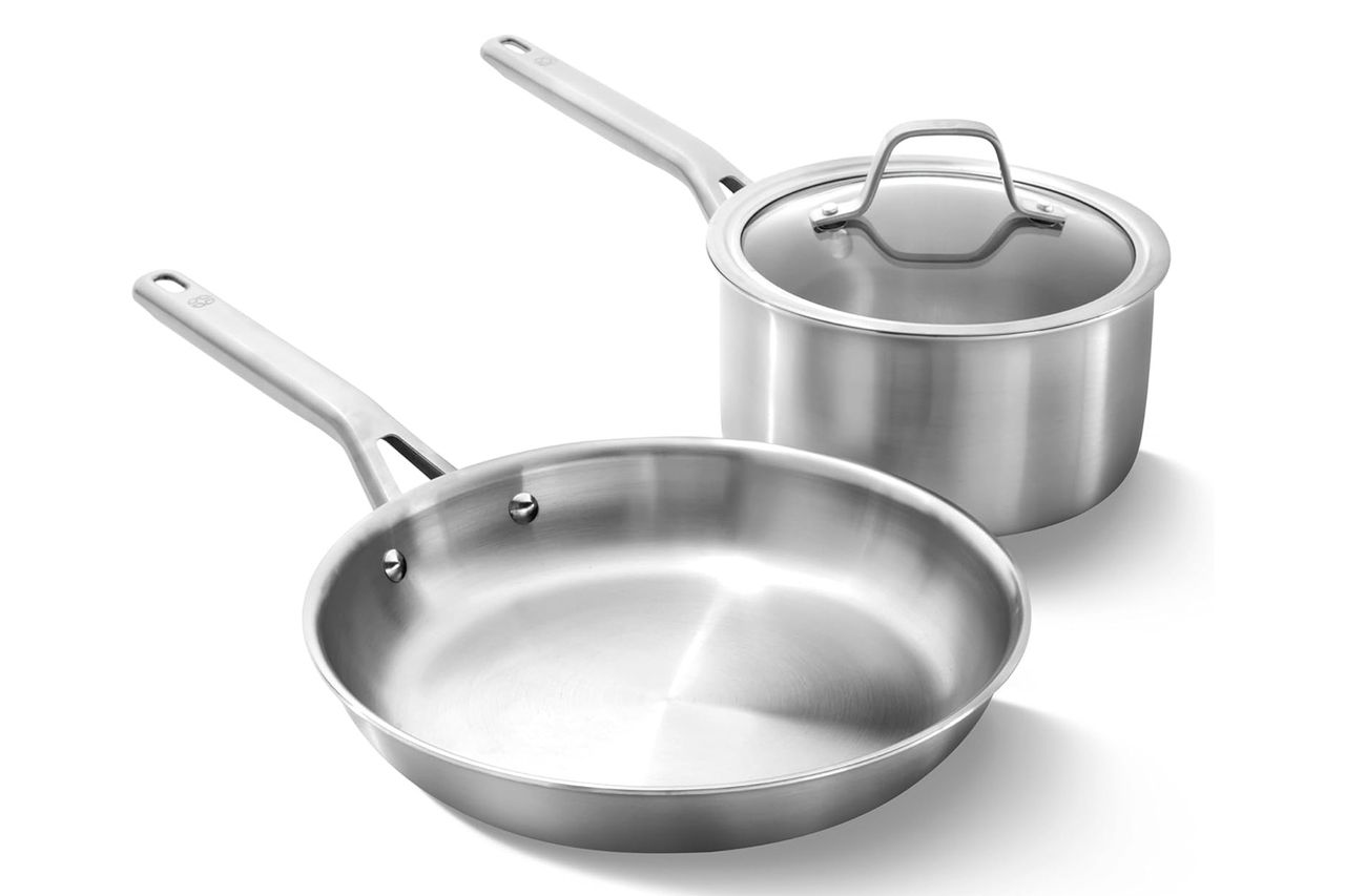 Amazon Calphalon Brushed 3-Ply Stainless Steel Cookware Set Credit: Amazon