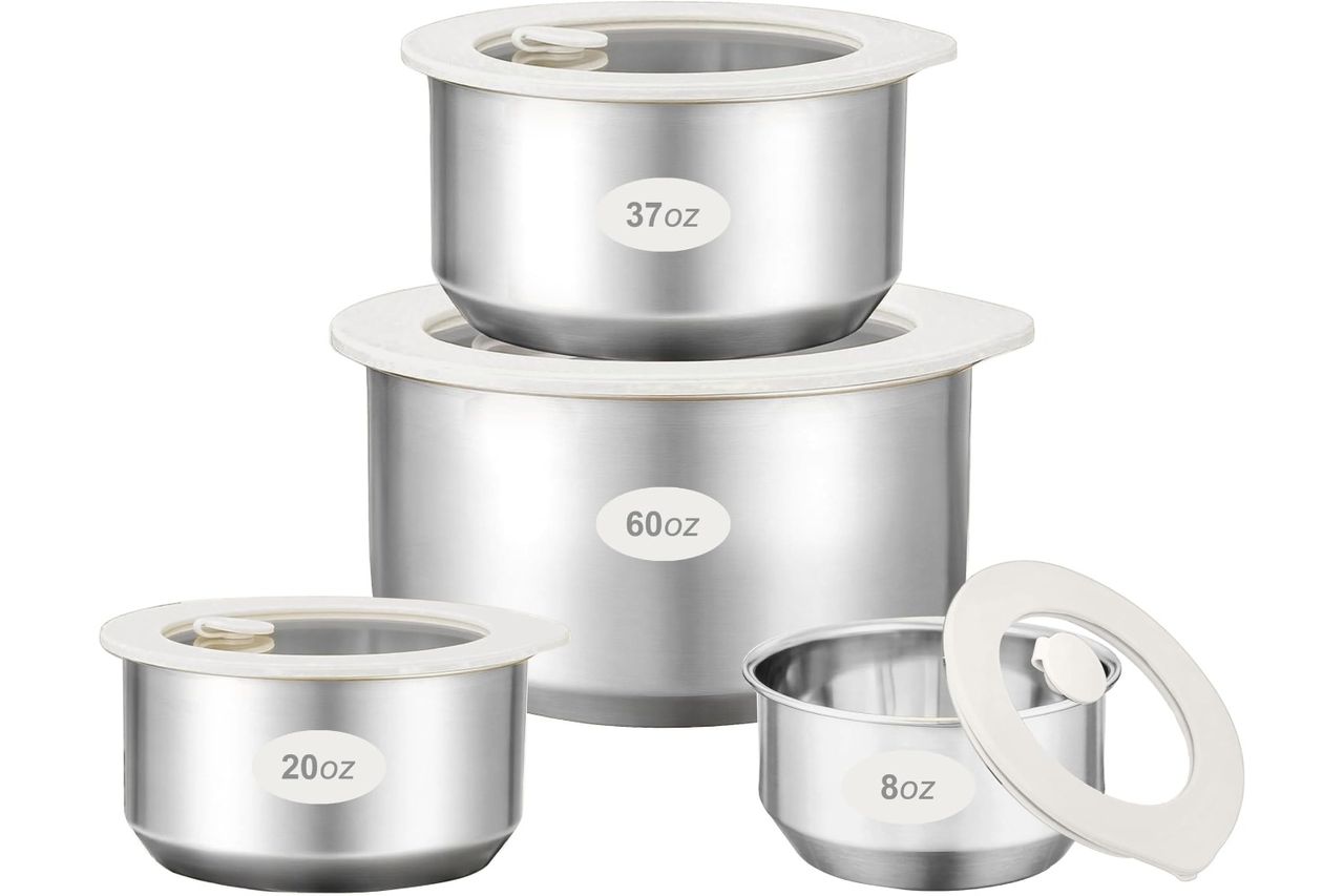 Urban Green Stainless Steel Food Containers with Glass Lid Credit: Amazon