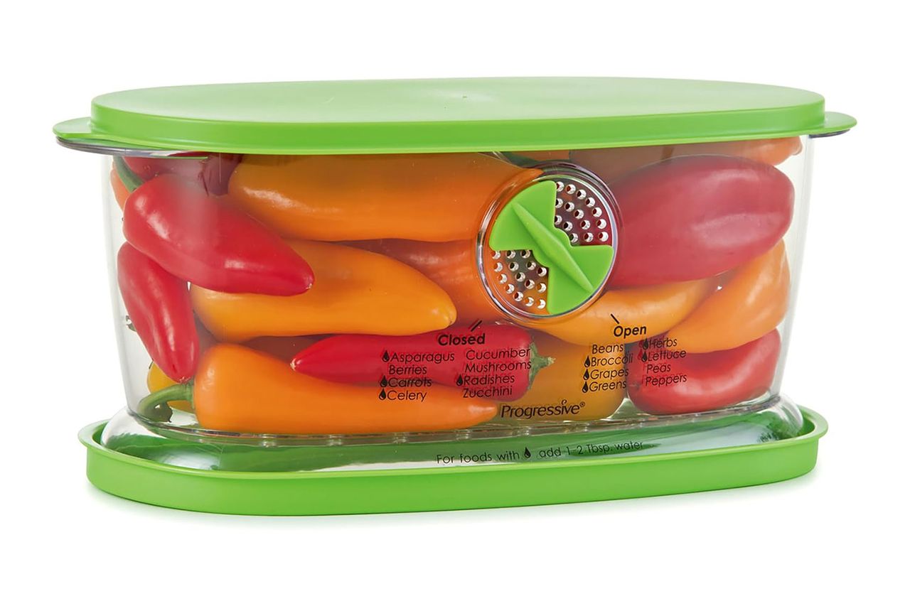 PrepSolutions Fresh Fruit & Vegetable Keeper, Green – Airtight Container with Vent for Prolonged Freshness Credit: Amazon