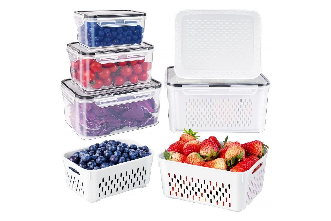 Freshmage Fruit Storage Containers for Fridge with Removable Credit: Amazon