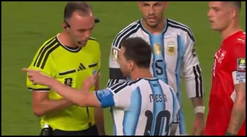 Lionel Messi's Heated Exchange With Referee During Argentina vs Switzerland Goes Viral At FIFA World Cup 2026 QF Lionel Messi's Heated Exchange With Referee During Argentina vs Switzerland Goes Viral At FIFA World Cup 2026 QF