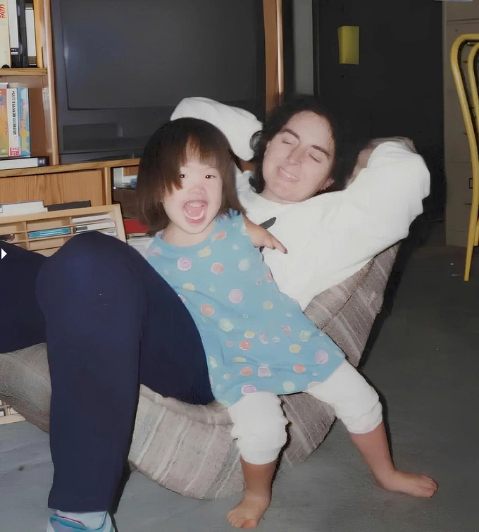 Adoptive mother and Anna when she was about 4 years old, 1998. Photo provided by character