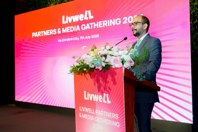 Balakrishnan Ambat, Co-Founder and CEO of LivWell Vietnam, speaks at the event. Photo courtesy of LivWell