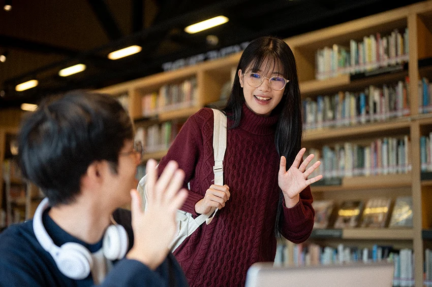 anxious person saying goodbye to their friend