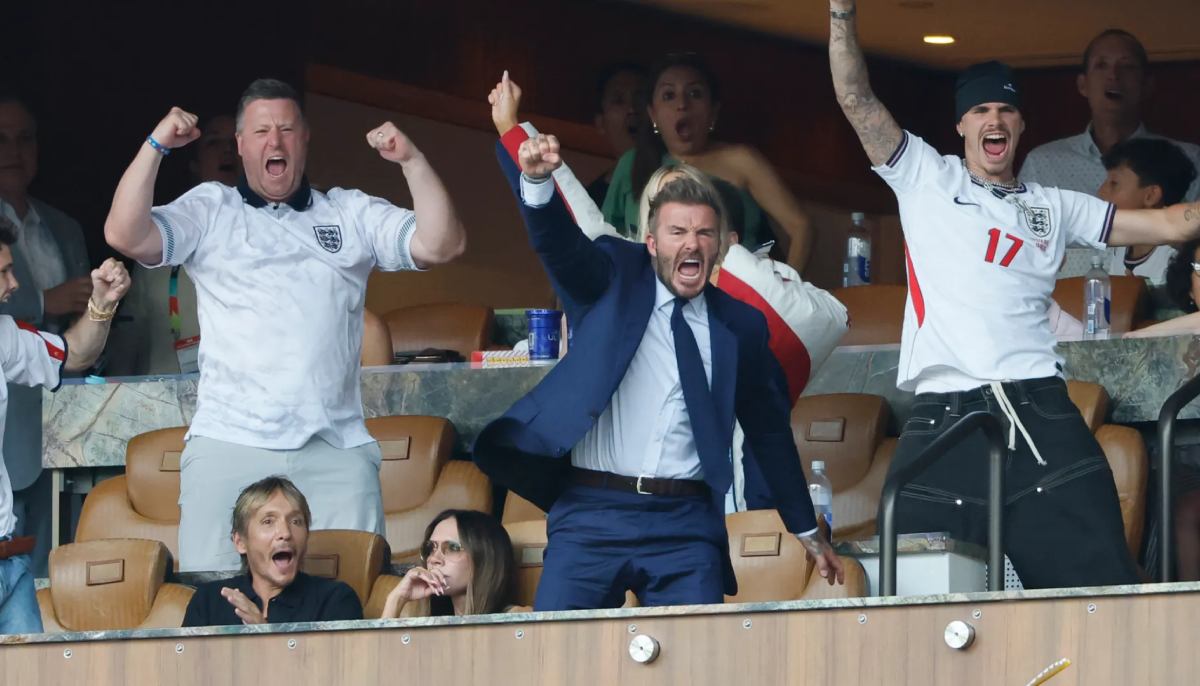 David Beckham defends Victoria after her viral poker face at England match