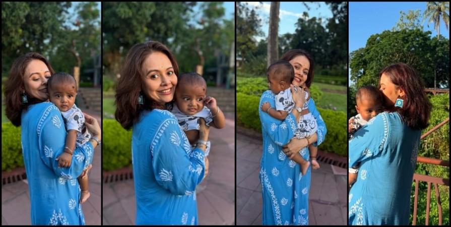 Devoleena Bhattacharjee shares adorable photos with her son Joy; Netizens poke fun at her son's dark complexion; actor reacts