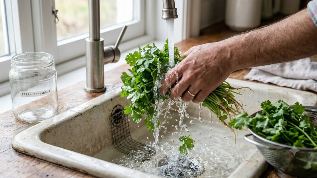A proper wash for the freshest flavor.