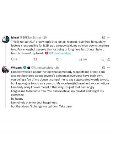 Ayesha Khan pushed into van, detained by Mumbai Police; Arijit Singh slams fans for unfollowing him over support for CJP protests Ayesha Khan pushed into van, detained by Mumbai Police; Arijit Singh slams fans for unfollowing him over support for CJP protests