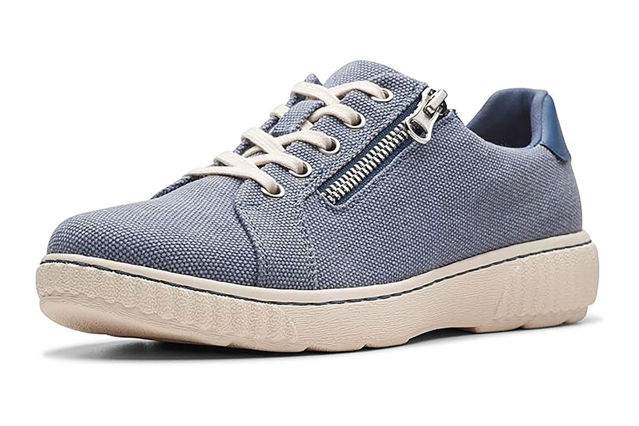 Clarks Women's Caroline Echo Canvas Side Zip Fashion Sneaker Credit: Amazon