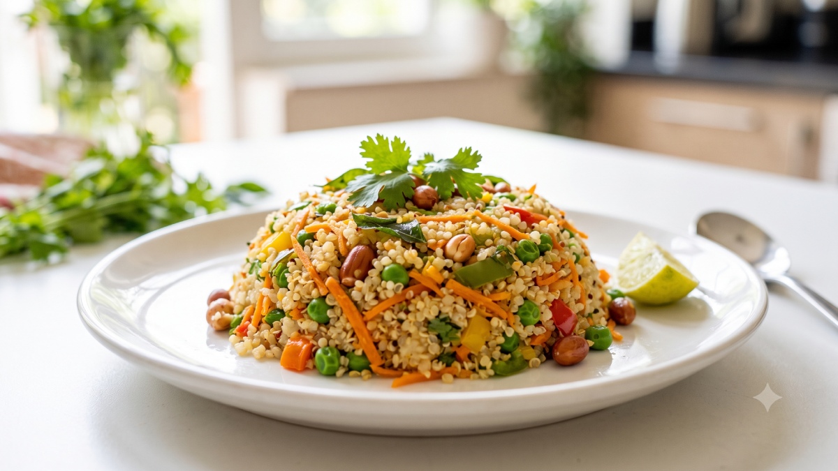 Quinoa rich in protein and fiber