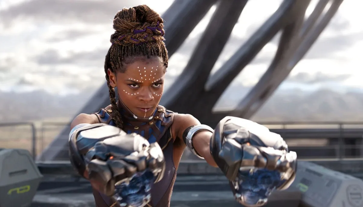 Letitia Wright as Black Panther.