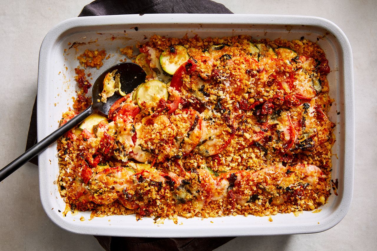 Zucchini & Tomato Casserole Credit: Antonis Achilleos