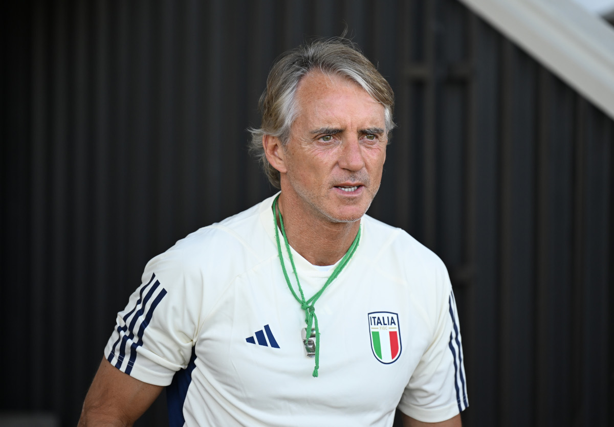 OLDENZAAL, NETHERLANDS - JUNE 17: Head coach of Italy Roberto Mancini attends before an Italy Training Session the UEFA Nations League 2022/23 at K.V.V Quick '20 Stadium on June 17, 2023 in Oldenzaal, Netherlands. (Photo by Claudio Villa/Getty Images)