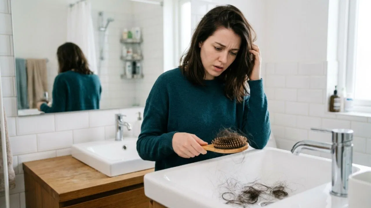What to do to stop hair fall? To keep hair healthy, eat a balanced and nutritious diet that includes protein, iron and other essential nutrients. Avoid excessive stress and try to get good sleep. Reduce the frequency of use of heat styling products and products with harsh chemicals on the hair.