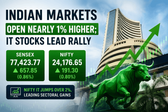 Stock Market Today: Sensex Surges 658 Points, Nifty Opens Nearly 1% Higher as IT Stocks Lead Rally Stock Market Today: Sensex Surges 658 Points, Nifty Opens Nearly 1% Higher as IT Stocks Lead Rally