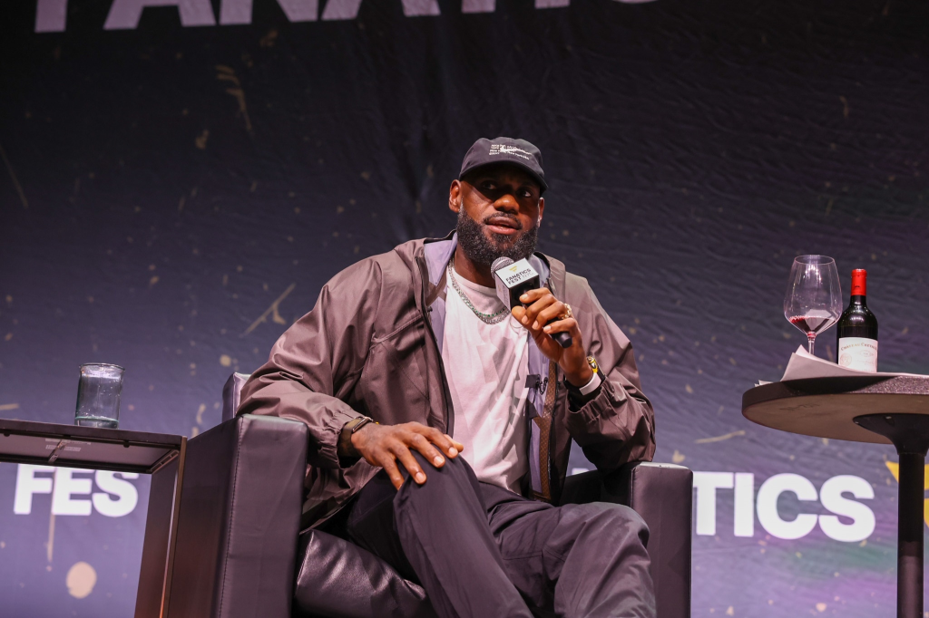 LeBron James made multiple high-profile appearances at Fanatics Fest NYC 2026, including a live recording of his Mind the Game podcast with Indiana Pacers star Tyrese Haliburton