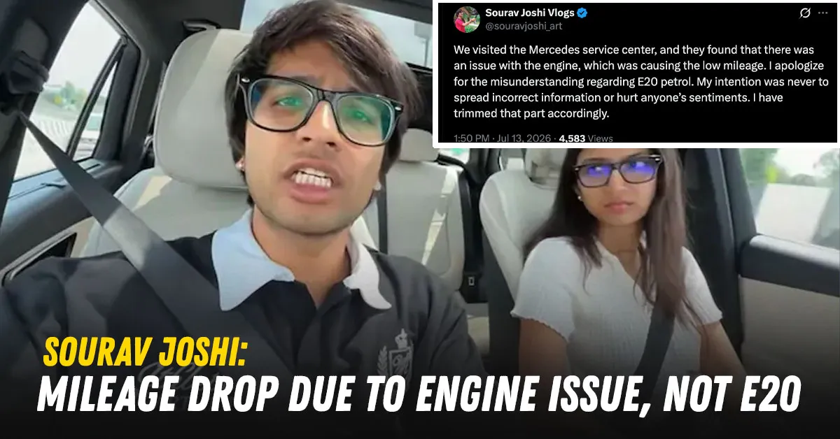sourav joshi about mercedes benz suv mileage drop issue sourav joshi about mercedes benz suv mileage drop issue