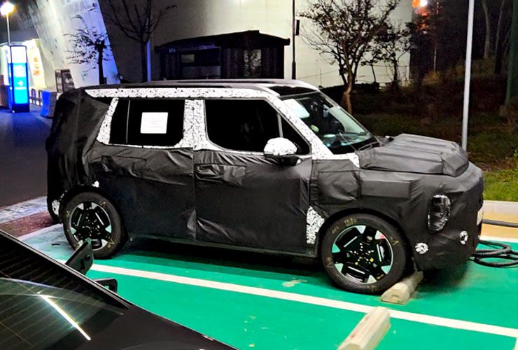 kia syros ev spied in korea kia syros ev spied in korea