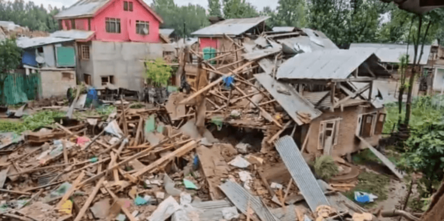 Demolished house