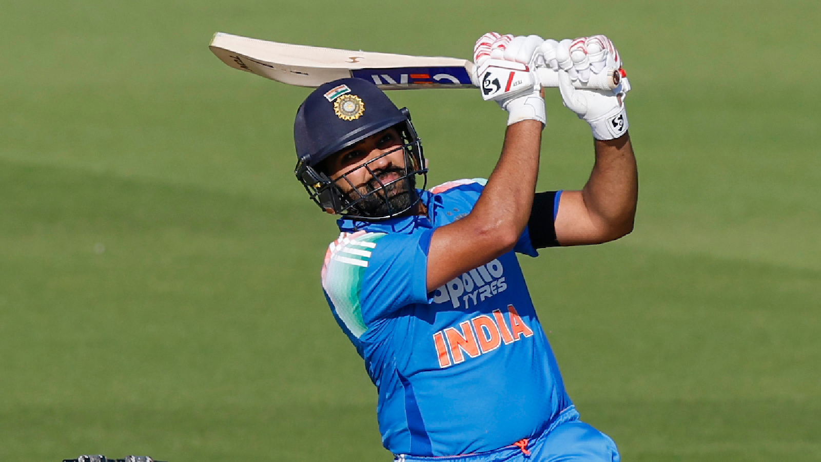 Rohit Sharma of India plays a shot during the 3rd ODI International match between England and India at the Lord's Cricket Ground, London, England on July 19, 2026.