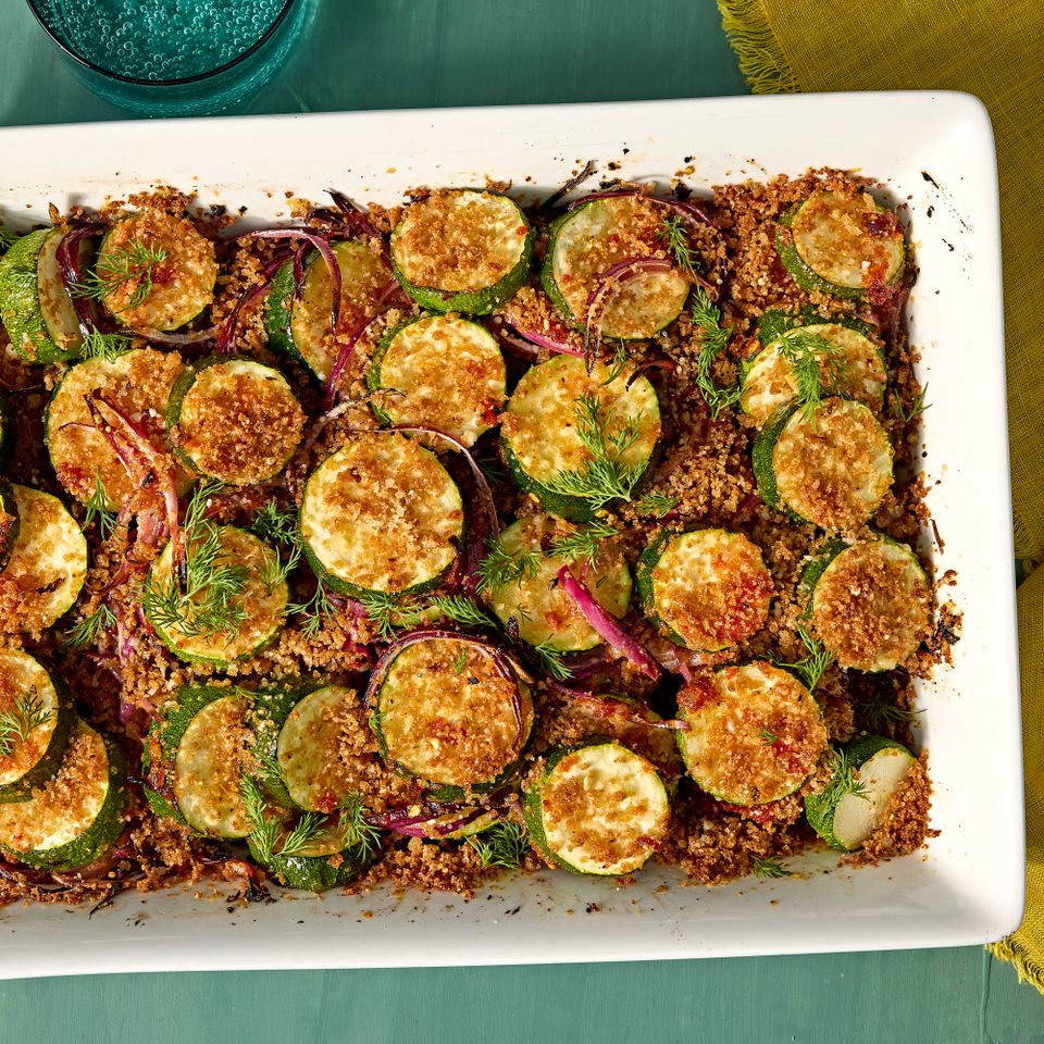 A recipe image of Mediterranean Diet Zucchini Casserole Credit: Photographer: Jen Causey.