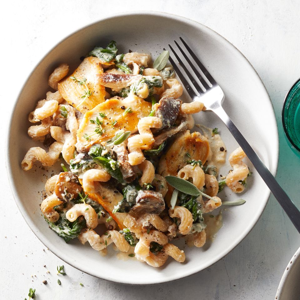 Creamy Chicken & Mushroom Pasta Credit: Jacob Fox