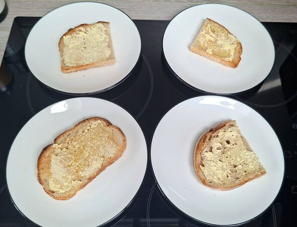 toast on four plates toast on four plates
