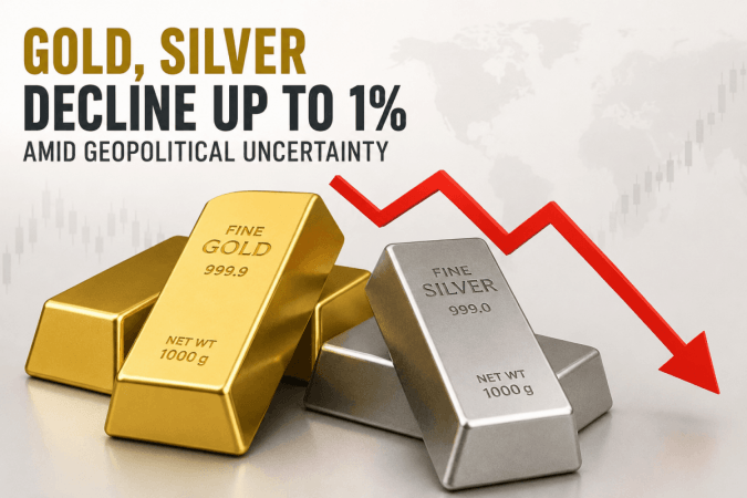 Gold, silver decline up to 1 pc amid geopolitical uncertainty