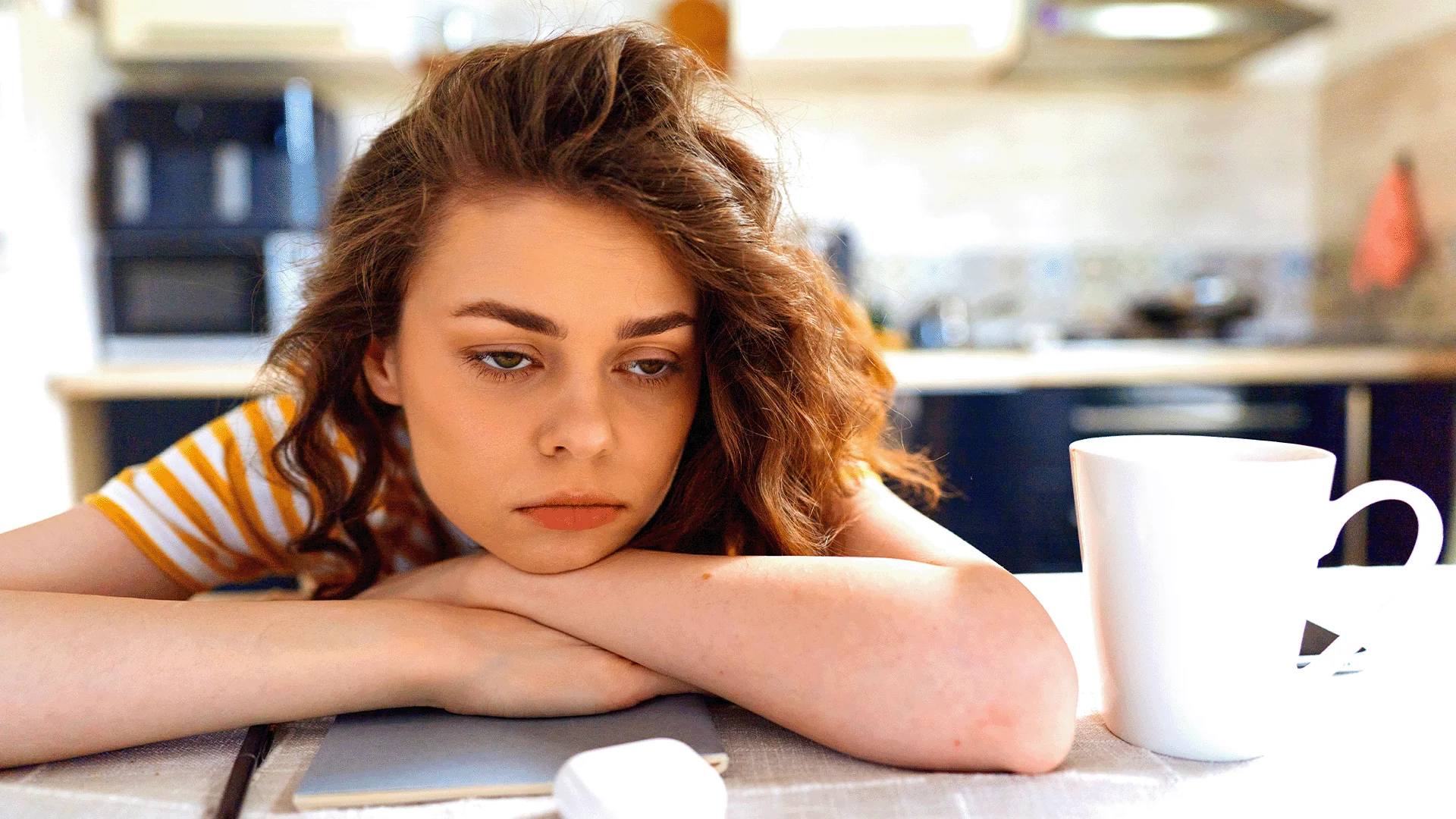 mentally and emotionally numb woman says 'I don't have time for that'