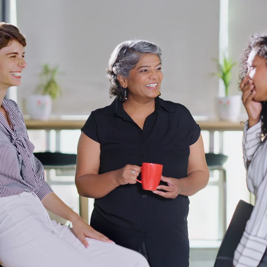 woman who looks younger than her age because she hangs out with younger people