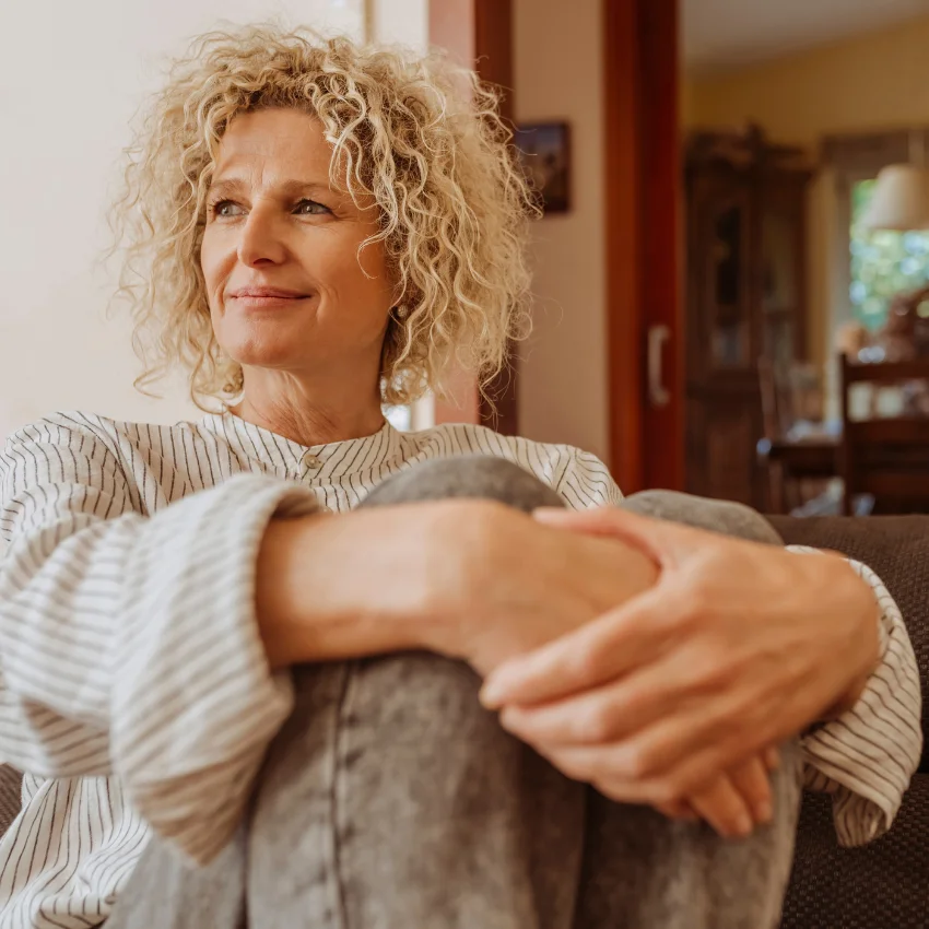 woman who looks younger than she is because she reminds herself of what matters