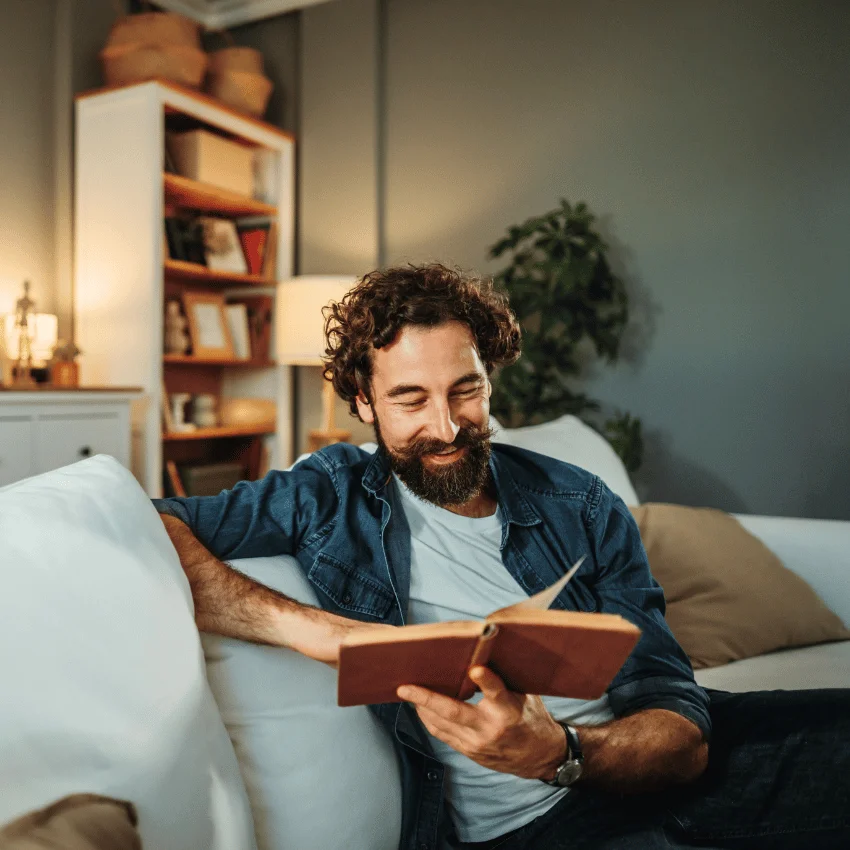 man conquering his triggers learning new skills