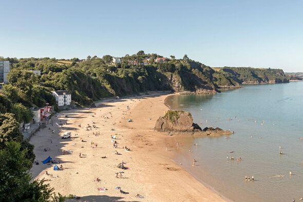 View across the beach at Tenby South Wales, UK View across the beach at Tenby South Wales, UK