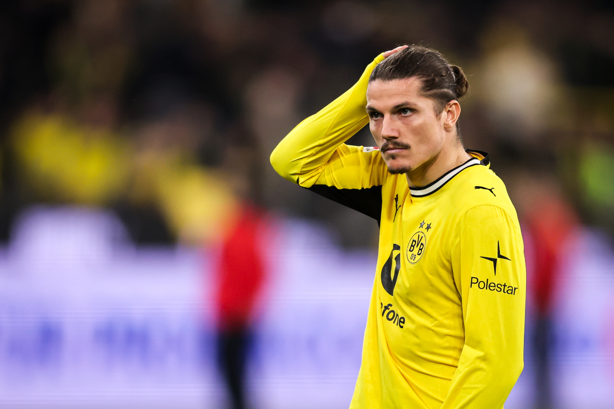 DORTMUND, GERMANY - MAY 8: Marcel Sabitzer of Borussia Dortmund is seen after the Bundesliga match between Borussia Dortmund and Eintracht Frankfurt at Signal Iduna Park on May 8, 2026 in Dortmund, Germany. (Photo by Leon Kügeler/Getty Images)