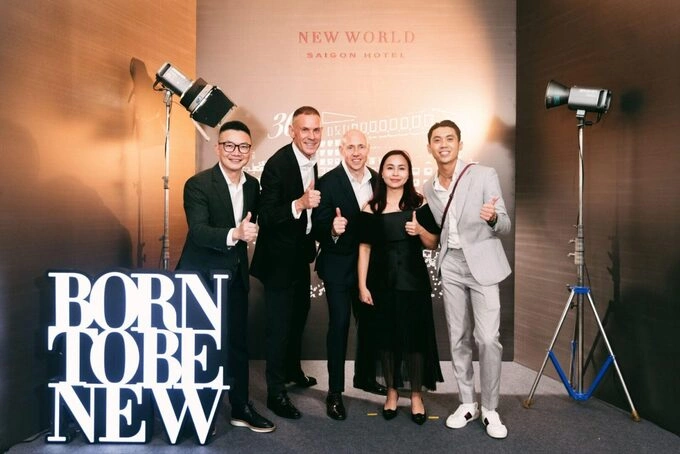 General Manager Niklas Wagner with colleagues at the New World Saigon Hotel. Photo courtesy of the hotel