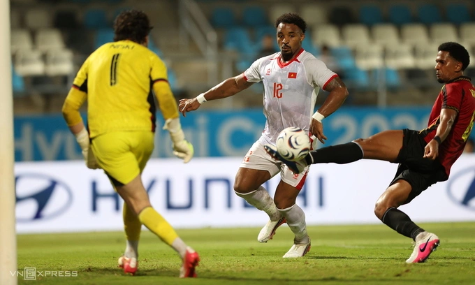Nguyen Xuan Son during Vietnams 7-0 victory over Timor-Leste in Group A of the ASEAN Cup, at Chonburi Stadium, Thailand on July 24, 2026. Photo by Read/Duc Dong