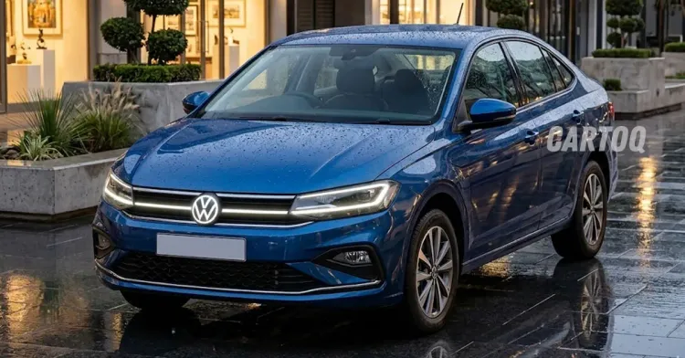 volkswagen virtus facelift blue volkswagen virtus facelift blue