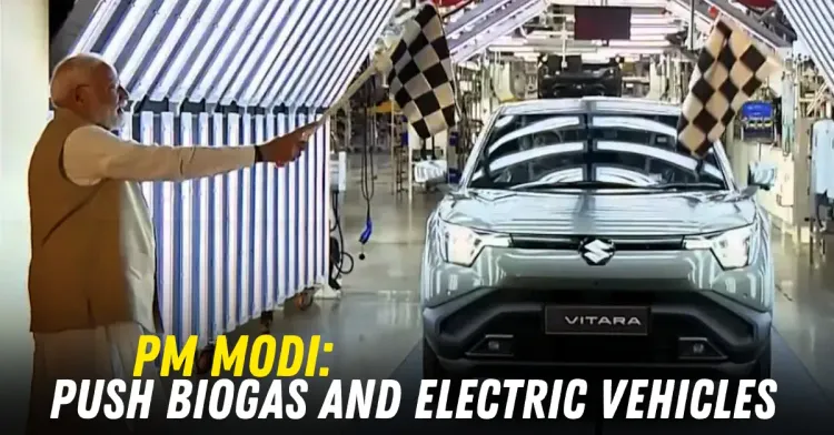 pm modi biogas electric vehicles solar energy iran war featured