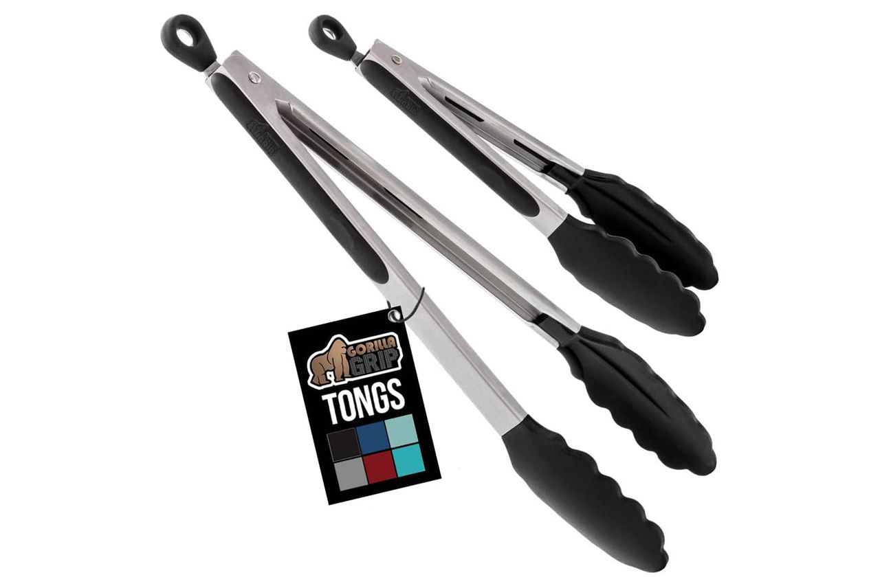 Gorilla Grip Stainless Steel Bpa Free Kitchen Tongs Credit: Amazon