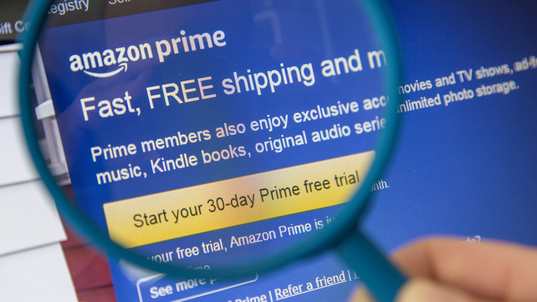 Amazon Prime free trial sign-up page