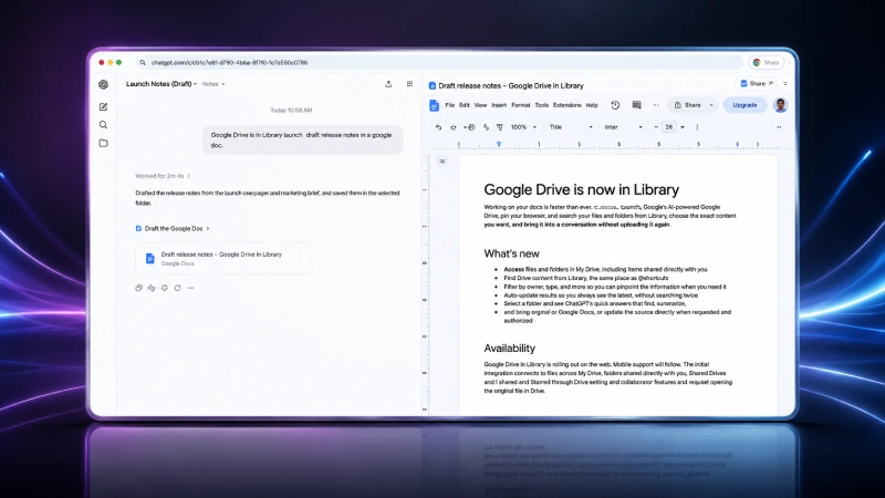ChatGPT googledrive feature 1 ChatGPT Google Drive Feature