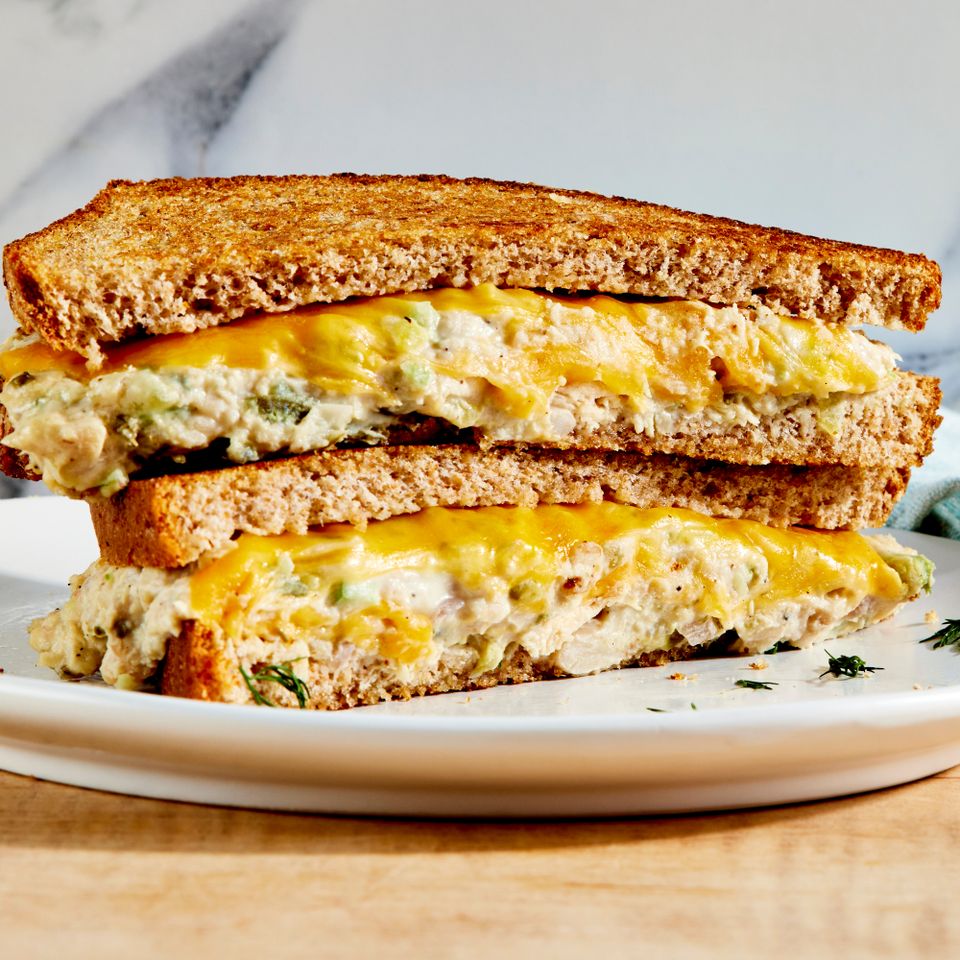 an image of the High-Protein Tuna & White Bean Melt Credit: Photographer: Jen Causey, Food Stylist: Margaret Monroe Dickey, Prop Stylist: Christina Daley