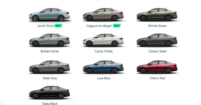 Skoda celebrates facelift colours