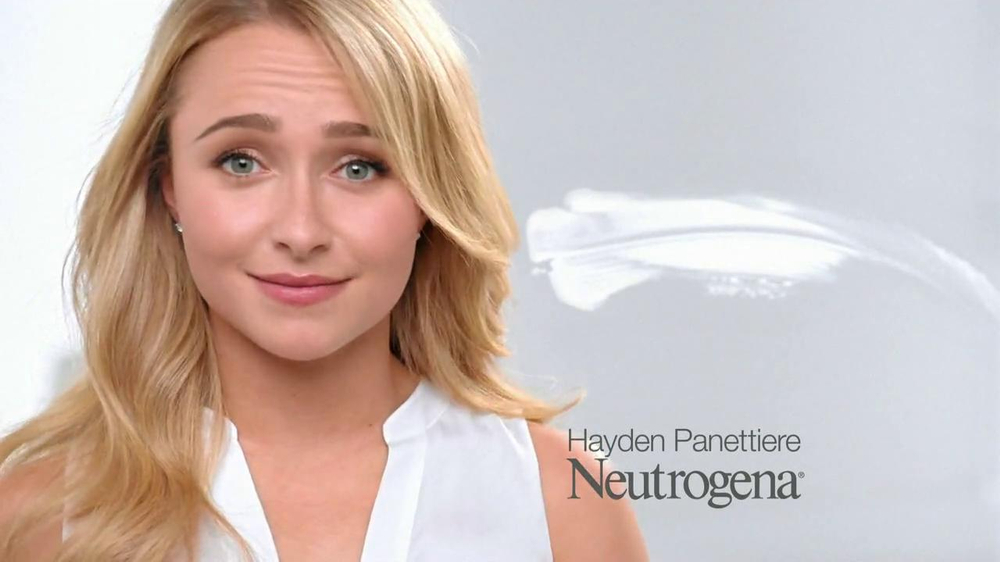 Hayden Panettiere in a Neutrogena ad.