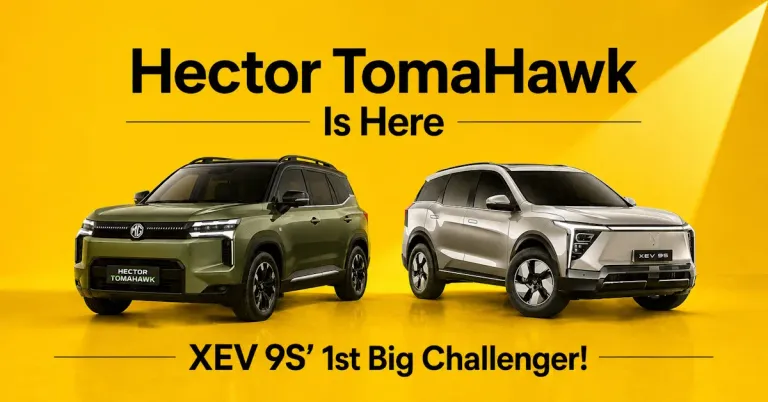 mg hector tomahawk vs mahindra xev 9s electric 7 seat suvs featured.jpg mg hector tomahawk vs mahindra xev 9s electric 7 seat suvs featured.jpg