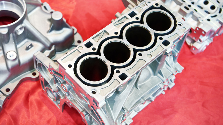 Car cylinder block billet on exhibition