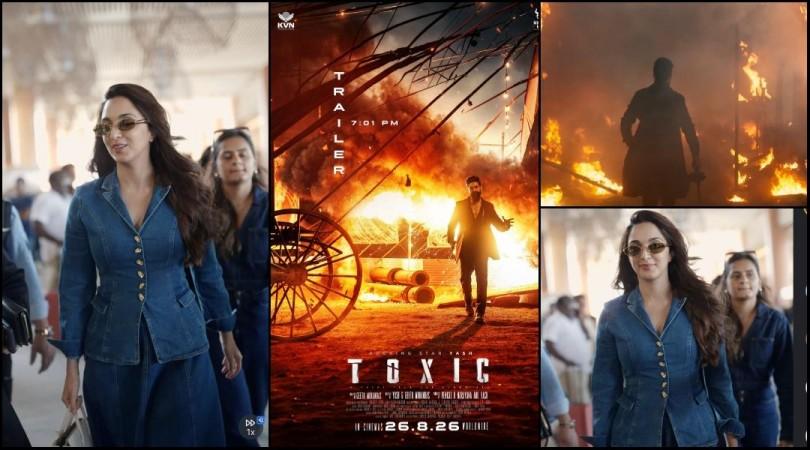 Yash's Toxic poster out; Kiara Advani arrives in Bengaluru for trailer launch, team announces 7.01 pm release t