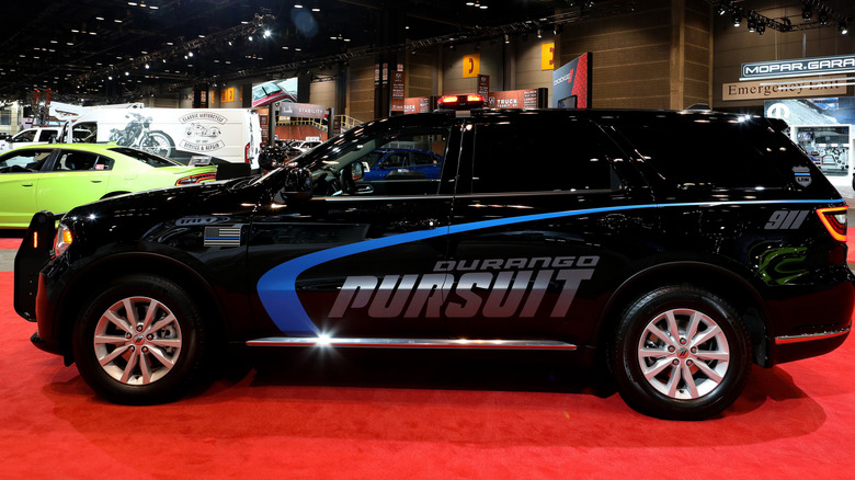 A Dodge Durango Pursuit is on display