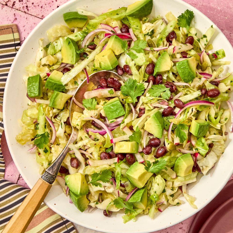 A recipe image of Crunchy Cabbage & Black Bean Salad. Credit: Photographer: Caley Ellenburg.