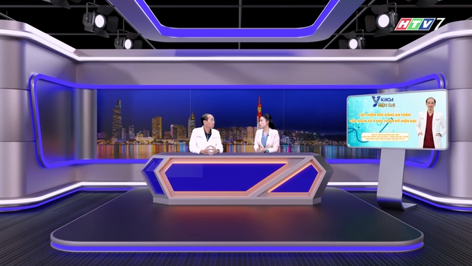 Dr. Tuan during a television interview on plastic surgery and patient safety. Photo courtesy of Dr. Tuan